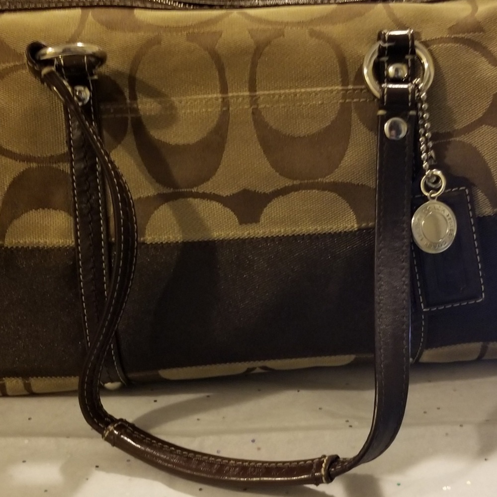 Coach Signature Stripe Handbag